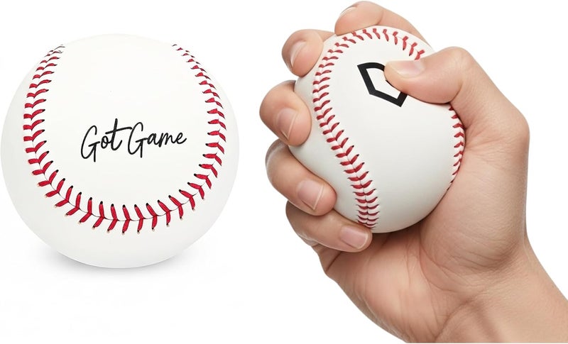 Got Game Hand-Stitched Realistic Soft Practice Baseball - Safe Indoor/Outdoor Training Ball for Kids, Youth & Adults - Foam-Like for Throwing, Catching, Batting, Fielding & Hitting - Perfect Baseball Gift - Image 1